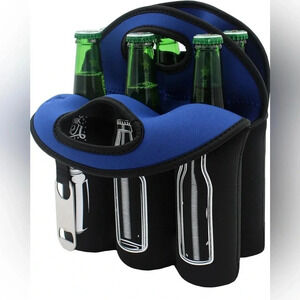 6 Pack Bottle Carrier Insulated Neoprene Beer Bottle Holder for Travel